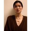 Ancient gold hammer snake bone chain women's collarbone chain light luxury temperament versatile jewelry