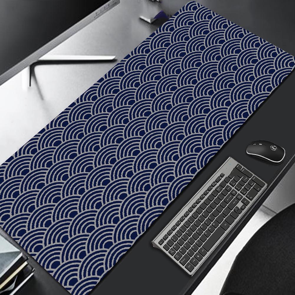 Japan Wellen Mauspads Firma Kunst Mauspads Großes Mauspads XXL Gaming Zubehör Computer Tastatur Schreibtischunterlagen für Gamer Schrank