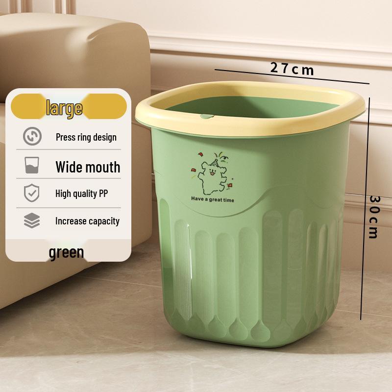 Large Capacity Trash Can for Home: Stylish Design for Living Room, Bedroom, Kitchen & Bathroom