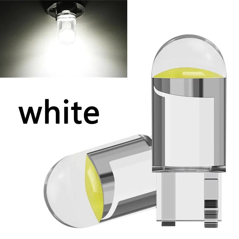 Car LED T10 W5W Canbus Glass COB 6000k Reading Dome Lamp Marker Wedge License PlateLight Bulb 168 194 192 DC 12V White Blue Red