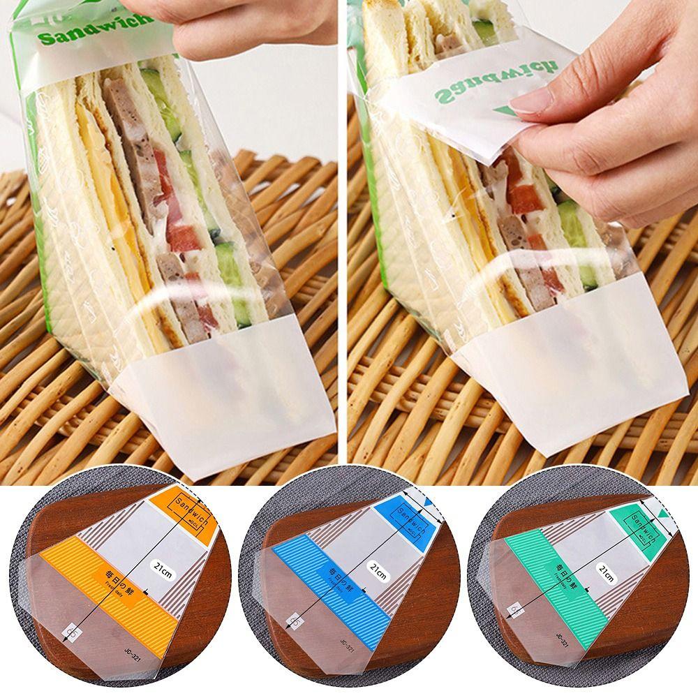 Thick Sandwich Packaging Paper Triangular Baking Bag High Quality Bread Sandwich Bags  Food