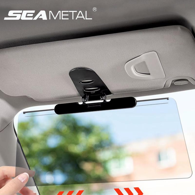 SEAMETAL Car Sun Visor Blocker Polarized Anti-Dazzle Anti-UV Rotatable Adjustable Sunshade Plate Clear Vision