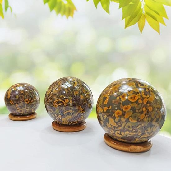 Crystal Ball Sphere for Home Decor, Feng Shui Gemstone Ball for Healing, Meditation