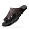 Sandals Men's Slip-on Leather Stylish Slippers Beach Sandals Summer Thong Sandals Thong Sandals Flat Sports Light Easy To Wear