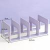 Book Stand Four Section Sturdy Acrylic Bookends Handbag Divider Shelf for Table Study Room Bookcase Cookbooks Photo Albums