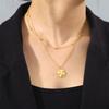 Clover Necklaces for Women Girls Lucky Stainless Steel Pendant Double Layer Gothic Classic Necklace Jewelry 2026 Gifts Wholesale