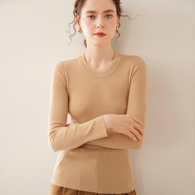Women's Slim Fit 18-Gauge Cashmere Knit Base Layer Top