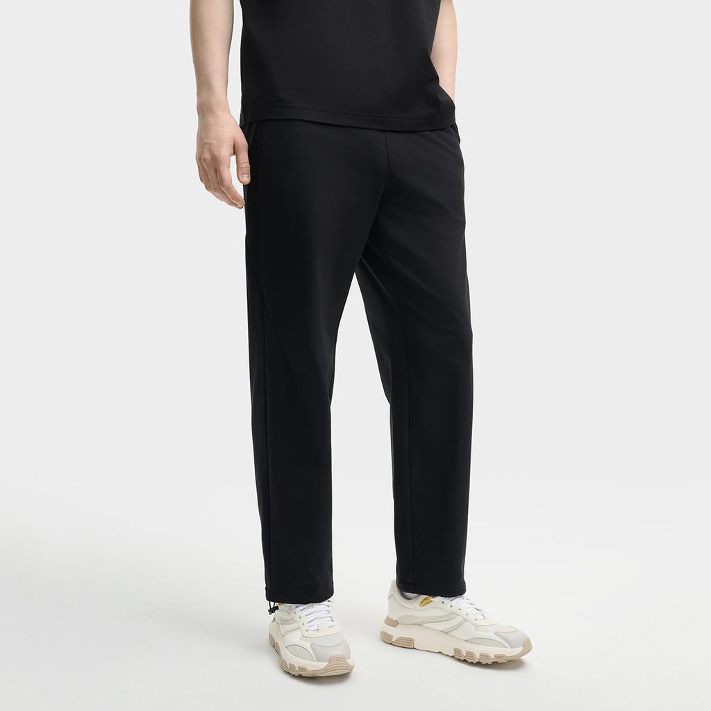 New FILA MILANO Collection Knitted Sweatpants Men's Jet Black F11M525603F-BK