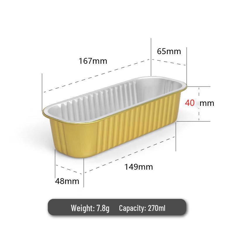 MDNG Thickened Gold Aluminum Foil Containers with Lids (100-Pack)