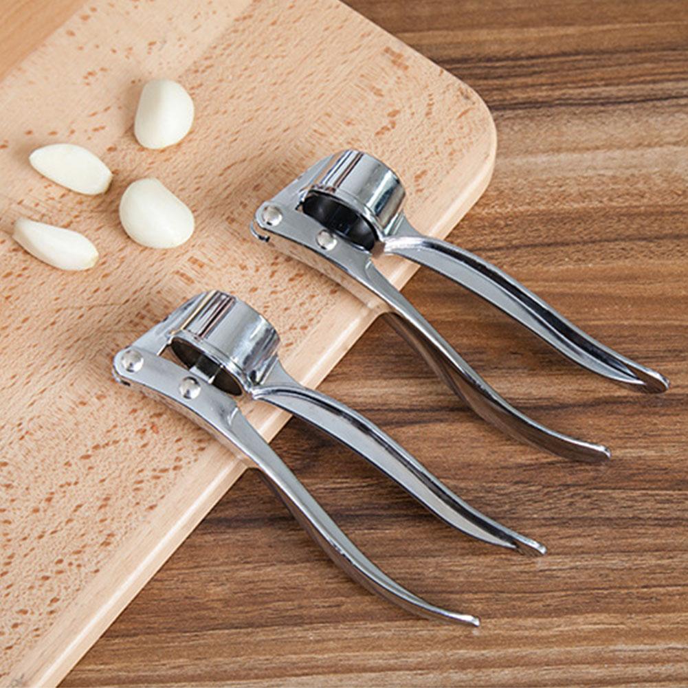 Stainless Steel & Zinc Alloy Garlic Press Mincer Crusher Food Grinder Kitchen Squeeze Tool