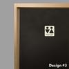 Art Design Toilet Sign, Acrylic, Stylish, Made in Japan (Black, SANKAKU)