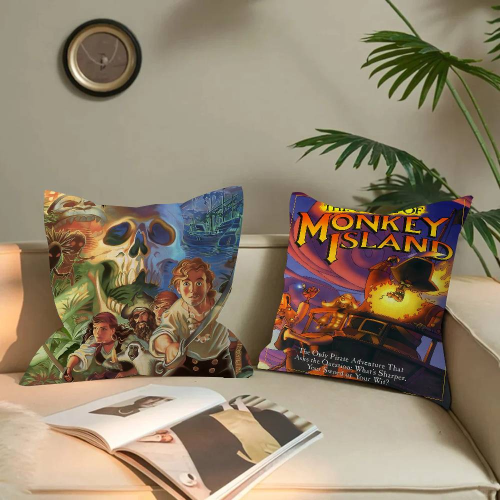 Classic Game The Secret Of Monkey Island Pillow Gift Home Office Decoration Pillow Bedroom Sofa Car Cushion Coverpillow Case
