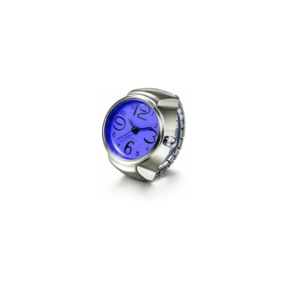 Stainless Steel Analog Quartz Ring Watch Purple