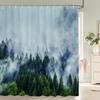 3D Printing Green Forest Waterfall Shower Curtains Waterproof Bathroom Curtain With Hooks Bath Curtain 180*200 Polyester Fabric