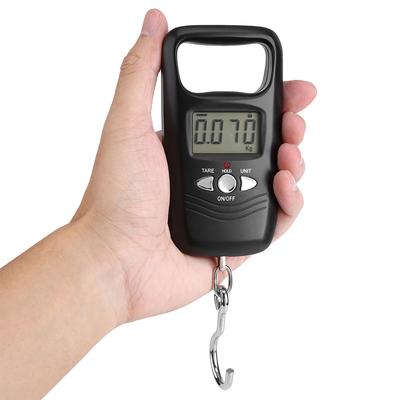 WEIHENG 50kg LCD Dijital Asılı Bagaj Elektronik Cep Kancalı Terazi Arka Işıklı (Siyah)