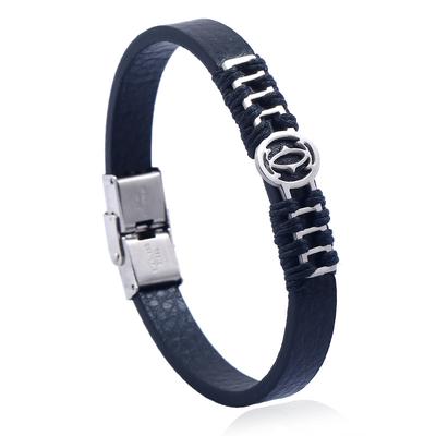 Stainless Steel Bracelet, Fashionable Versatile Men'S And Women'S Jewelry, Simple Titanium Steel Leather Bracelet