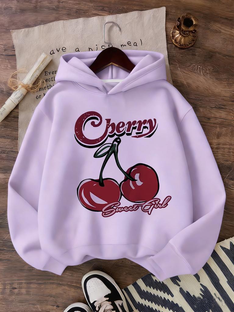 fashion cherry Design Hoodie Kids Children's Sweatshirt Harajuku Hoody for Boys Girls Autumn Winter Casual Hoodies
