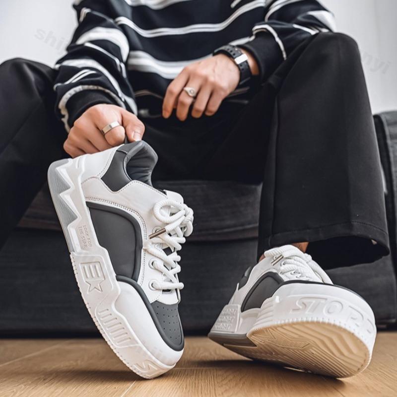 Fashion Men's 2025 Spring Versatile Wear-resistant Sports Flat Shoes Outdoor Sports Fashion Trend Comfortable Non slip Chunky sneakers