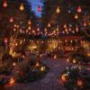 Pure Orange Halloween Pumpkin Lantern Cell Battery Operated Electronic Candle Lamp  Kids Adults