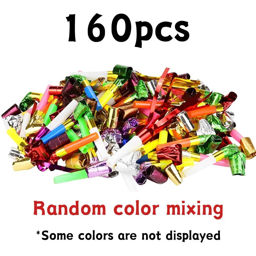 18/65/160pcs Plastic Party Blowers Mixing Color Cheerleading Noisemakers Long Nosed Dragon Design Birthday Party Gift YMY