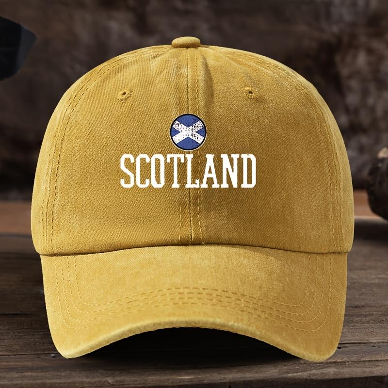 Men Women Scottish Gaelic Letter Print Baseball Cap Adjustable Snapback Hat Suitable for Outdoor Casual Wear Themed Even
