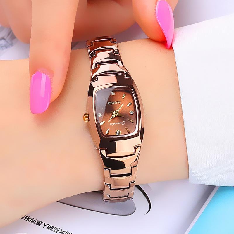 Women's Waterproof Tungsten Steel Quartz Watch with Small Dial