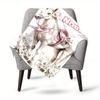 Horse With Pink Roses Home Blankets Comfortable Soft Lightweight Allseason Multipurpose Blanket For Picnics Sofas Offices Beds Living Rooms Perfect