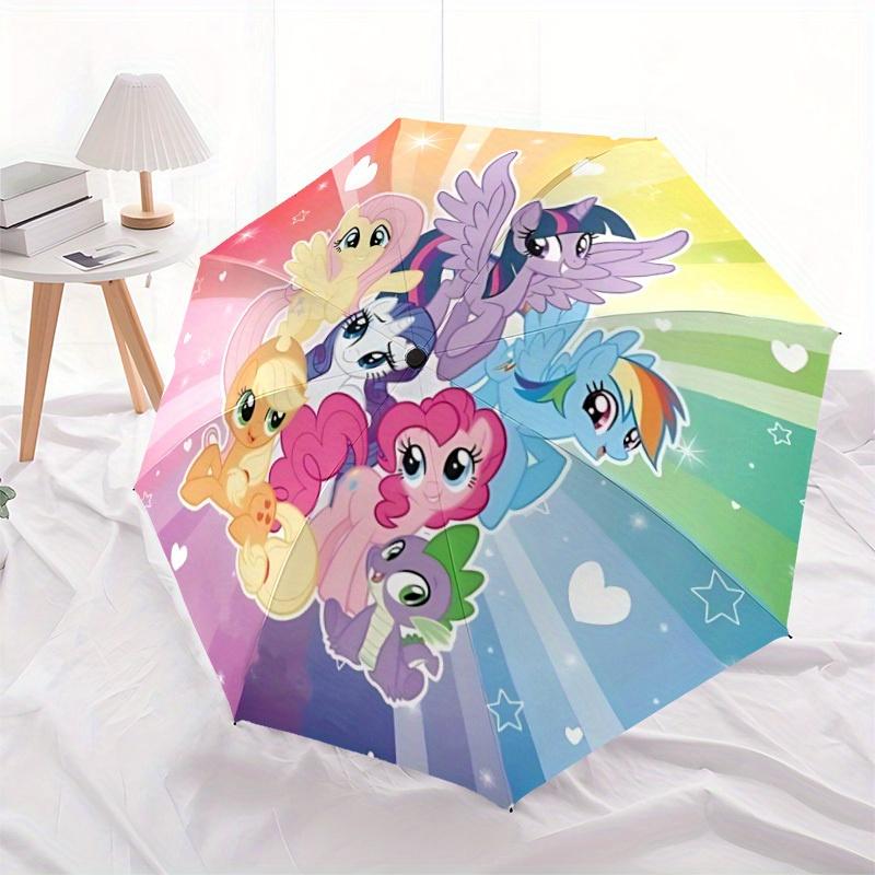 1pc My Little Pony Automatic Opening/closing Umbrella, Foldable Sunshade, Perfect Gift for Friends, Durable Handle yy250812082