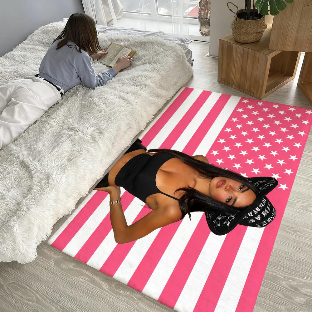 Singer Madison Beer Floor Mat Soft Thickened Absorbent Non-Slip Bedroom Living Room Door Mat Home Decor Flannel Rugs