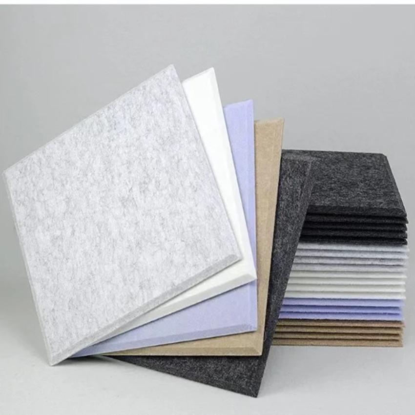 2/6pcs Sound Absorbing Panels, Self-Stick Polyester Foam Squares, Noise Reduction Wall Decor for Home, Office or Studio Backg