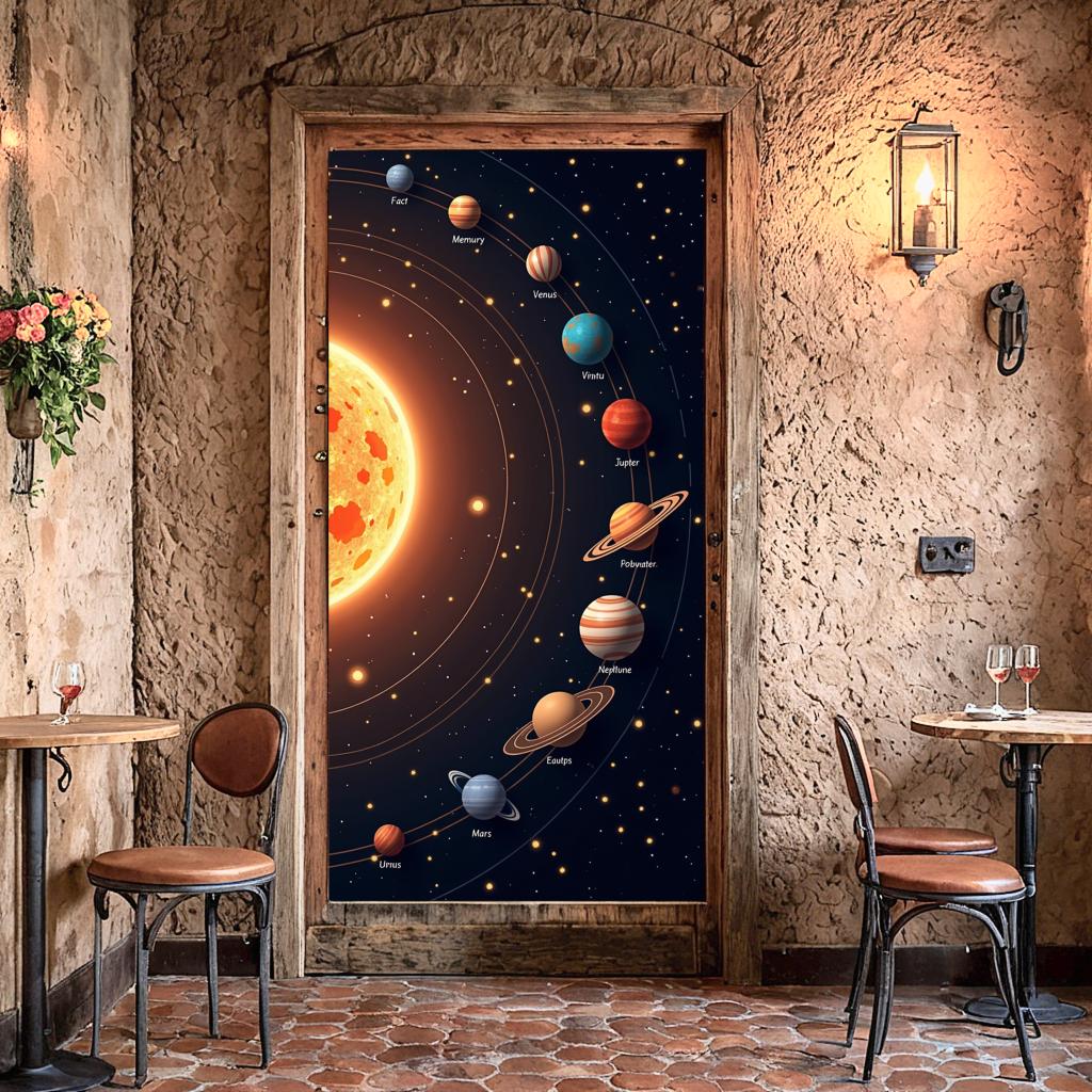Decorațiuni Clasă Steag Planete Decor Educațional Fundal Spațial Imprimat Pentru Clasă Școală Educațională
