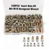 230PCS Zinc Alloy Internal and External Teeth with Female Nuts Furniture Accessories Hexagon Furniture Nuts