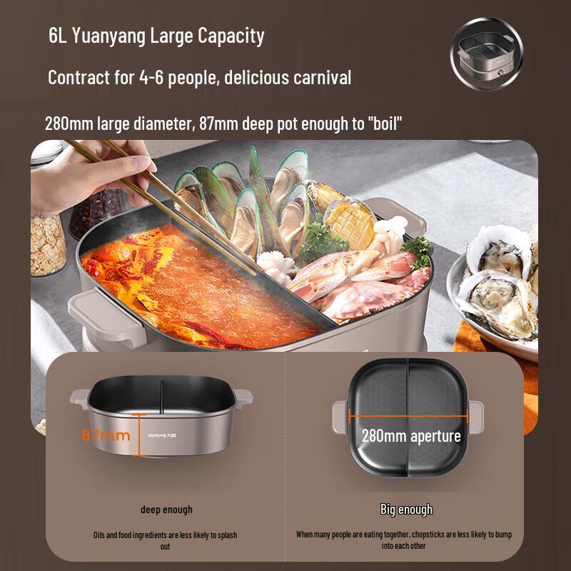 Joyoung Multifunctional Electric Hot Pot & Grill Plate CN plug (adapter included)