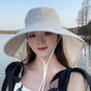 Big brim sun protection hat women's new face cover shawl UV protection summer sun cycling sun hat seaside