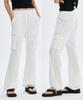 DEAR,ME Two-Way Zipper Bootcut Cargo Pants [White]