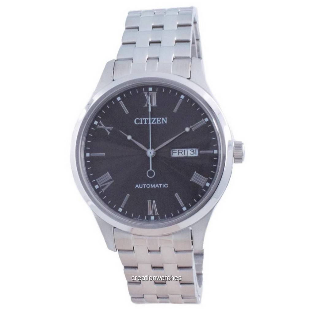 

Citizen Механический черный циферблат из нержавеющей стали NH7501-85H Мужские часы