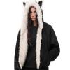CULT American Style Men's Mountain Carving Cat Ear Fur Collar Hooded Jacket - Thick, Warm, Short Coat for Autumn/Winter