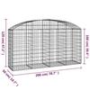 VidaXL Arched Gabion Basket Gabion Cage Gabion Wall Stone Basket Gabion for Stone Garden Patio Exterior 153475