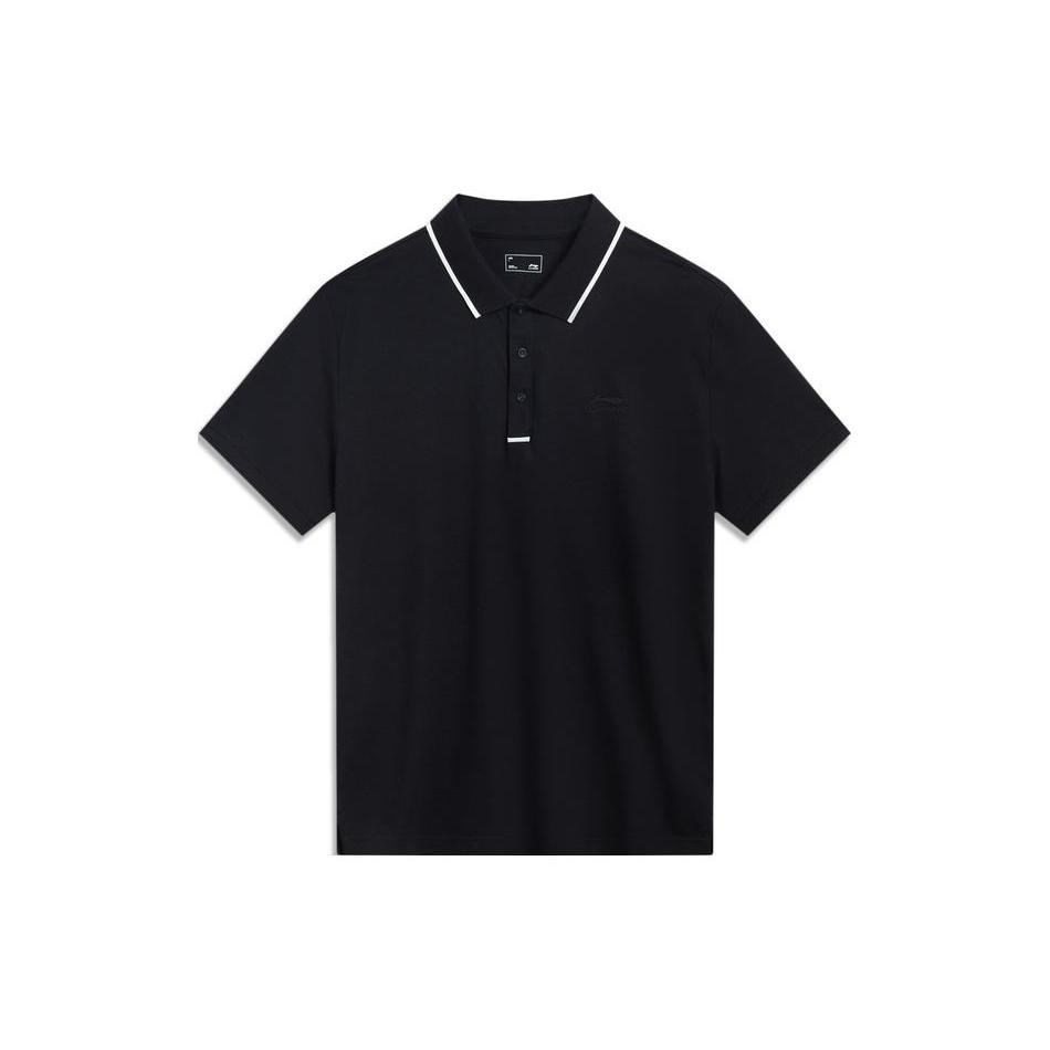 Li Ning Sports Trendy Collection Polo Shirt Men s Black APLU259-2 M