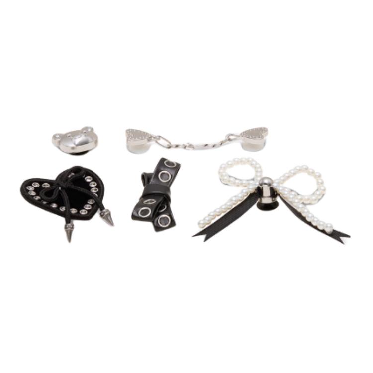Crocs Zinc Alloy Shoe Accessories Unisex Black/Silver 10016472