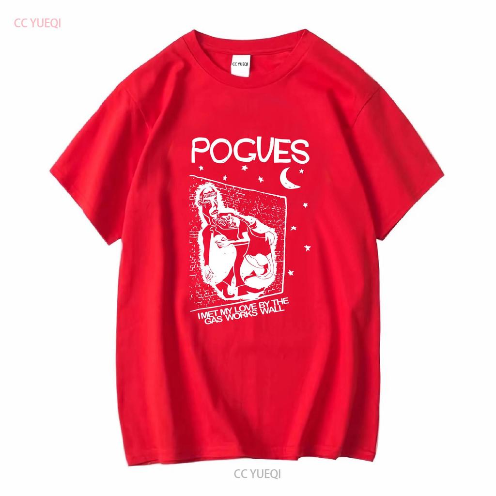 I MET MY LOVE The Pogues Band Shane MacGowan T Shirt Black S 5XL CC4493 long or short sleeves vintage Washed Casual Stylish