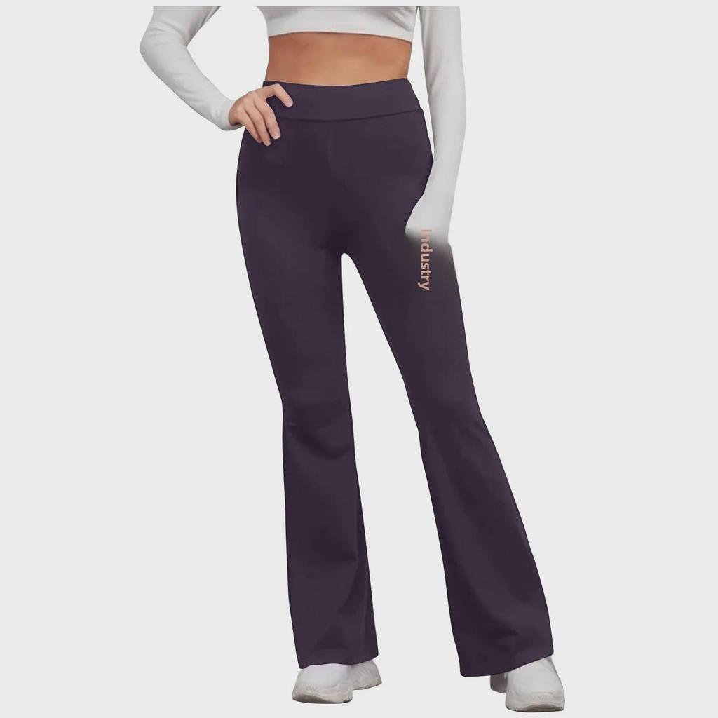 European and American Women's Solid Color Elastic Waist Yoga and Casual Running Pants