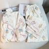 Japanese-Style Cute Cat Print Cotton Pajamas for Women, Long-Sleeved Home Set for Spring & Autumn