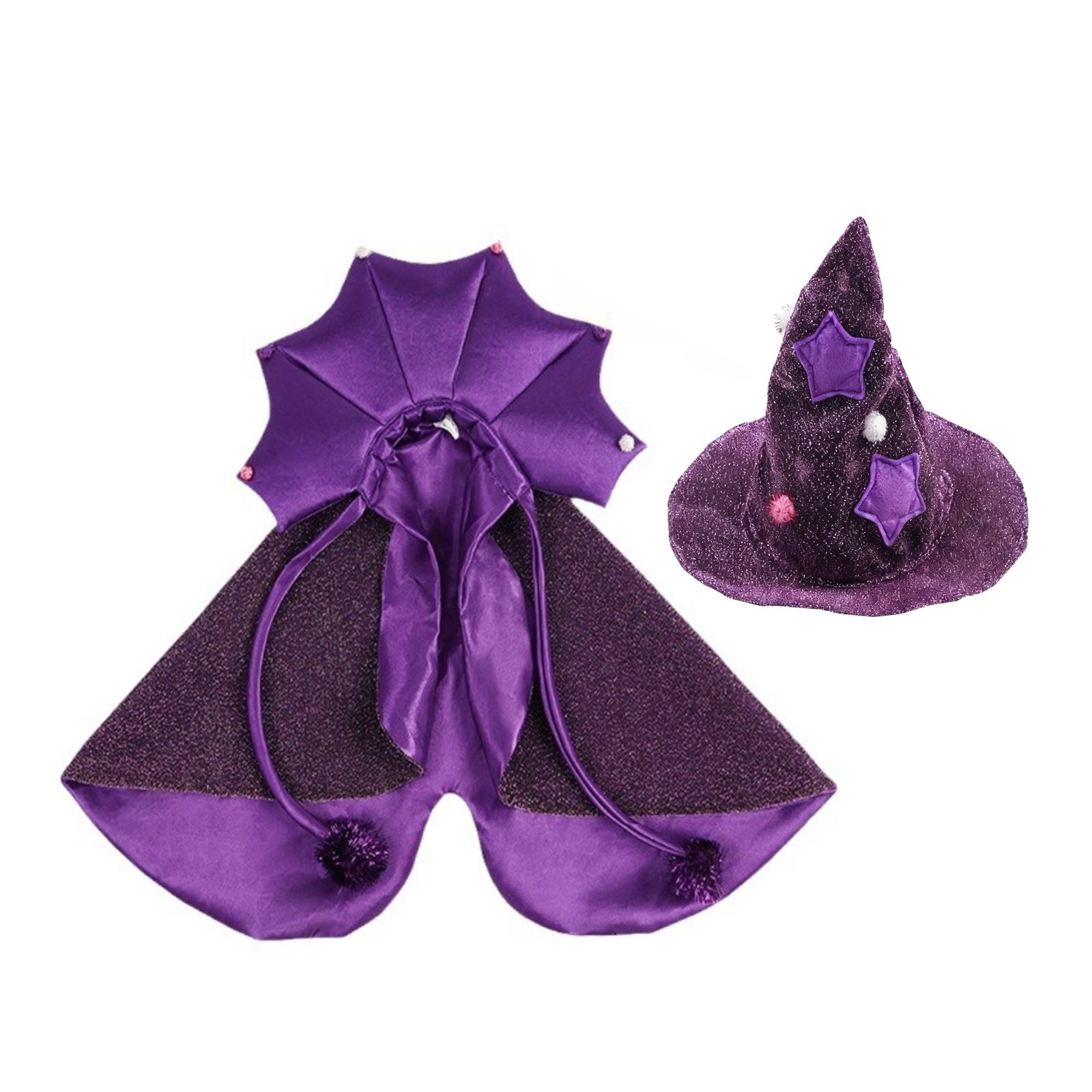 

Halloween Performance Costumes, Pet Costumes, Cats And Dogs, Festival Clothes, Capes And Hats One Size фиолетовый