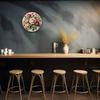 Vintage Floral Tin Sign 7.87 Inch Round Metal Wall Art, Retro Home Decor for Cafe Garage, Unique Party Gift