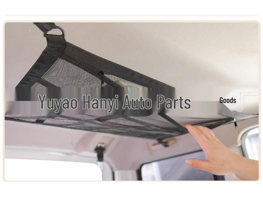 Car Supplies Roof Net Double Zipper Storage Organizer Bag