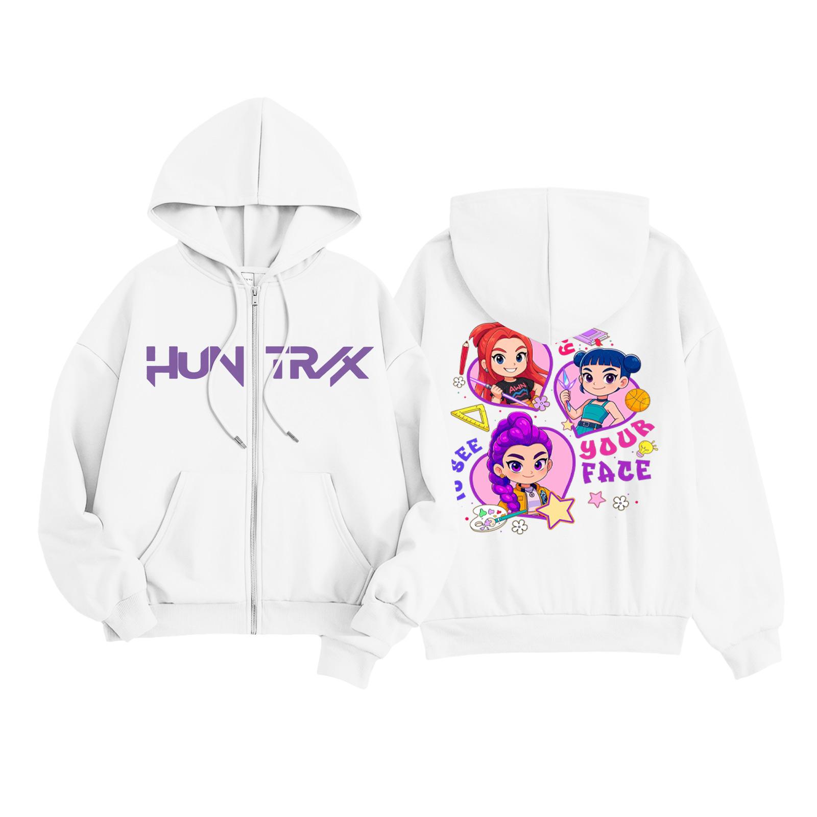 

Детская мода Женская легкая толстовка с длинным рукавом на молнии Толстовка с принтом и карманами 160