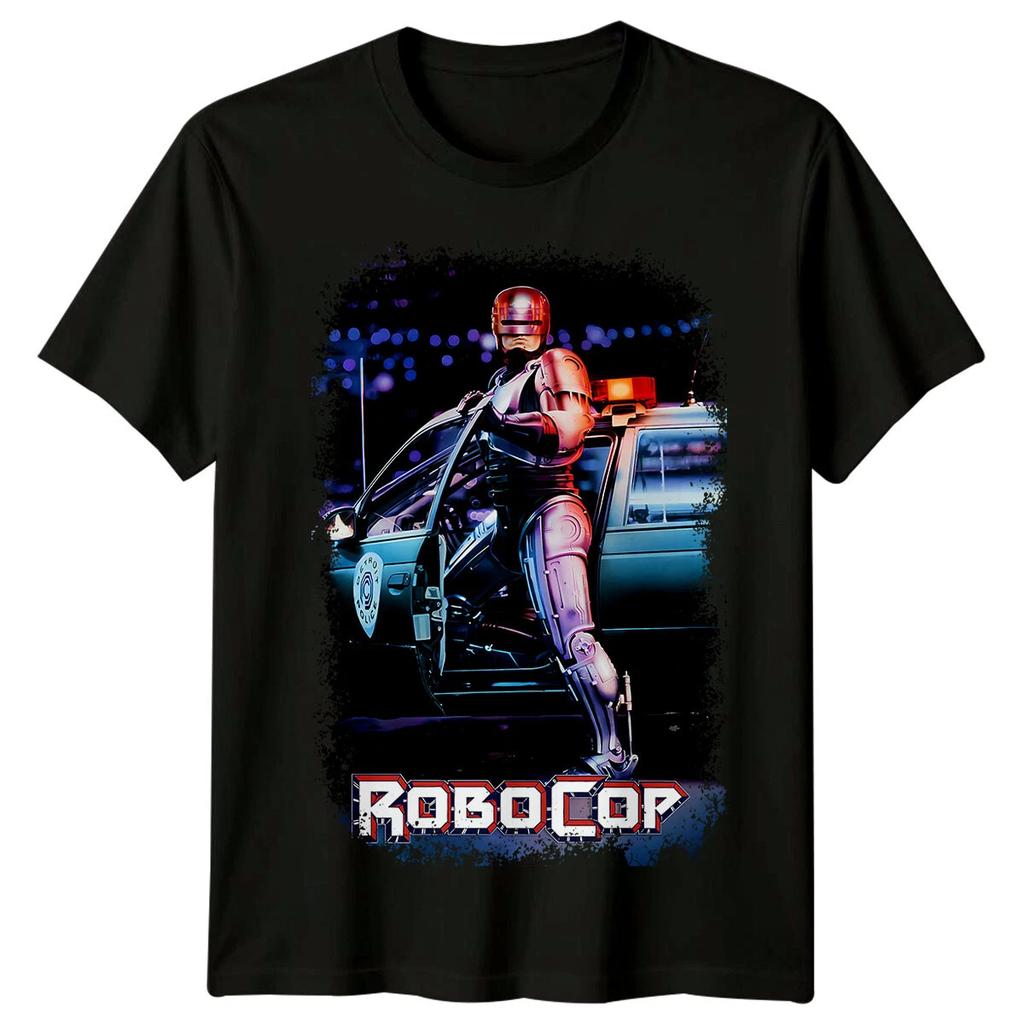 RoboCop (1987) T-shirt Ispirata a Poster di Film Retro Classica Unisex