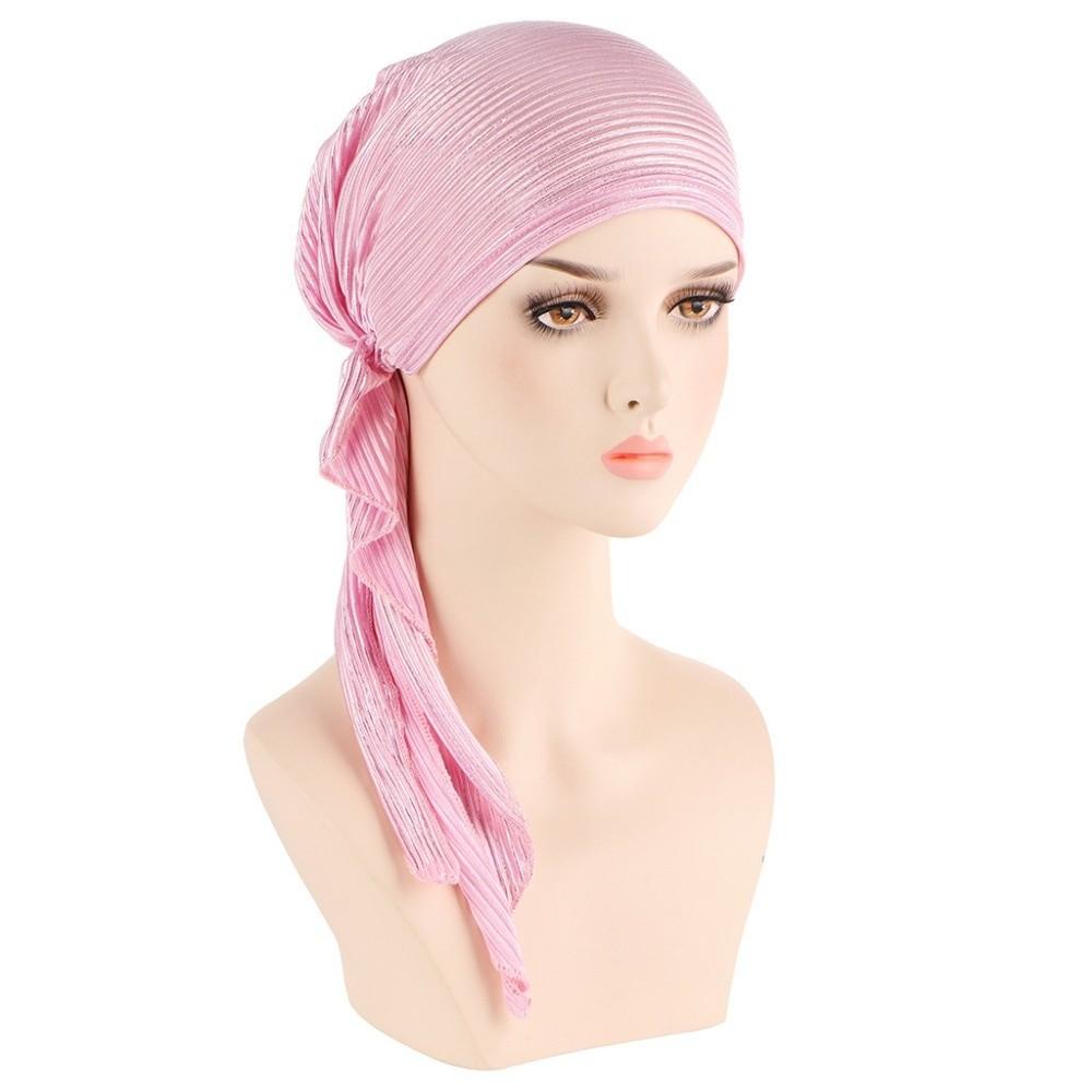 Elastic Cotton Women's Beanie Cap Soft Lady's Muslim Hijab Headscarf Turbantes Caps Muslim Women