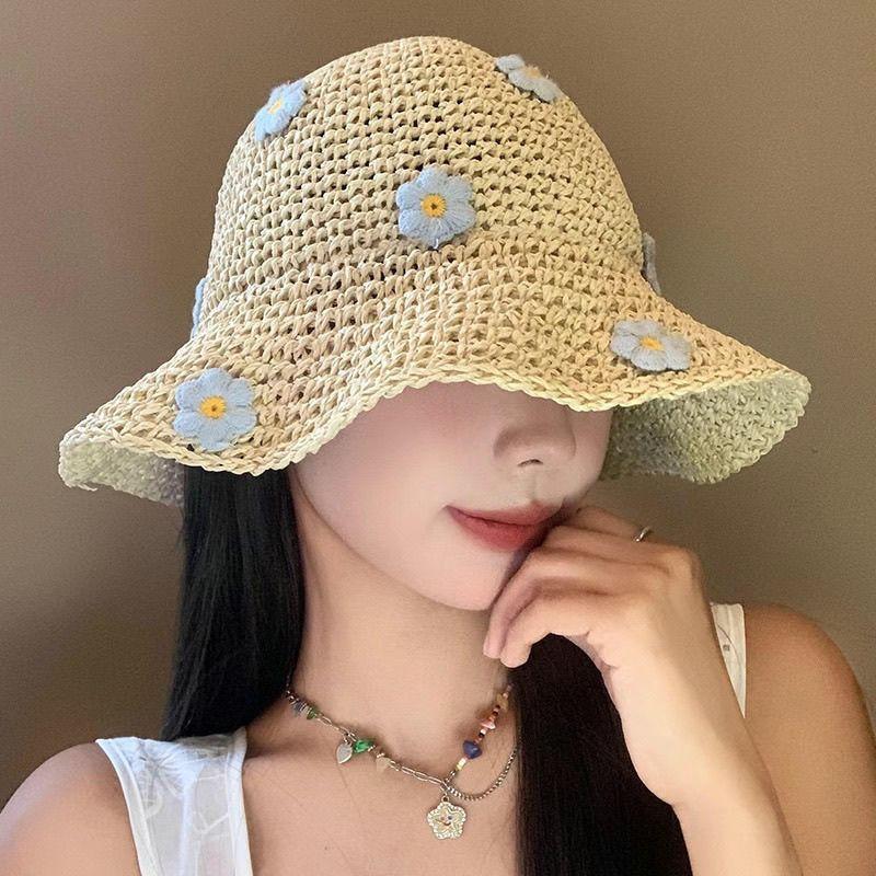

Wig One-Piece Fisherman Hat Female Long Straight Hair Ponytail Twist Braid Straw Hat New Fashion Sun-Proof Breathable Sun-Proof Beige + Brown black long straight